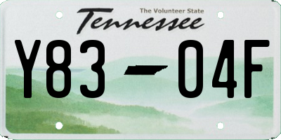 TN license plate Y8304F