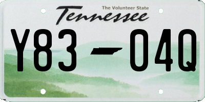 TN license plate Y8304Q