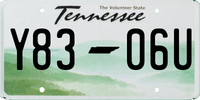 TN license plate Y8306U