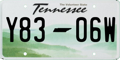 TN license plate Y8306W
