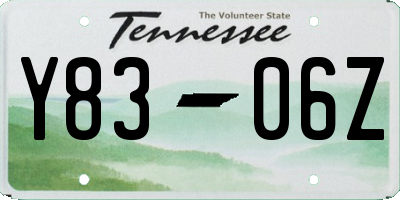 TN license plate Y8306Z