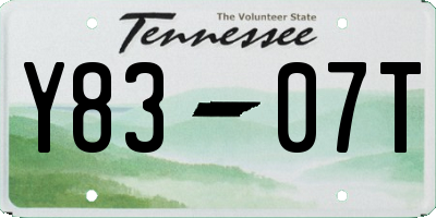 TN license plate Y8307T