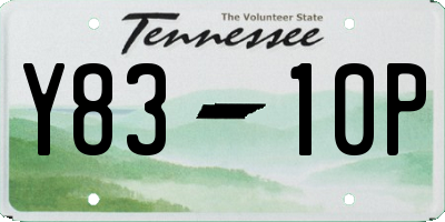 TN license plate Y8310P