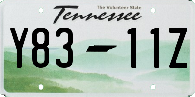 TN license plate Y8311Z