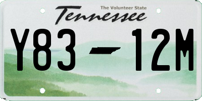 TN license plate Y8312M