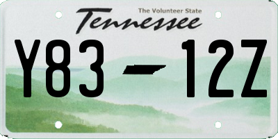 TN license plate Y8312Z