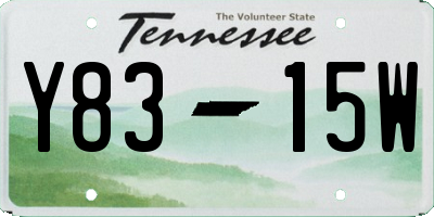 TN license plate Y8315W