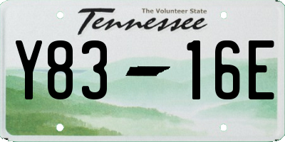 TN license plate Y8316E
