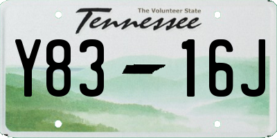 TN license plate Y8316J
