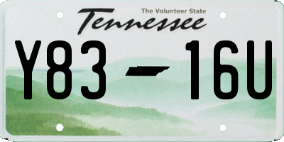 TN license plate Y8316U