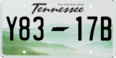 TN license plate Y8317B