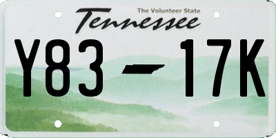 TN license plate Y8317K