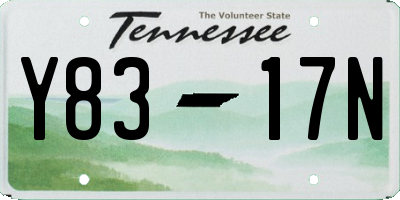 TN license plate Y8317N