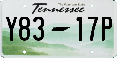 TN license plate Y8317P