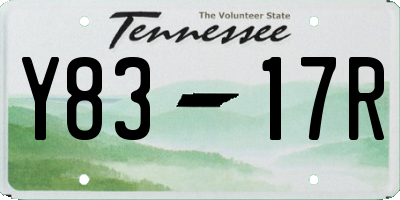TN license plate Y8317R