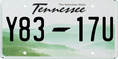 TN license plate Y8317U