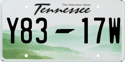 TN license plate Y8317W