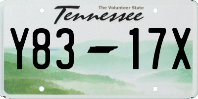 TN license plate Y8317X