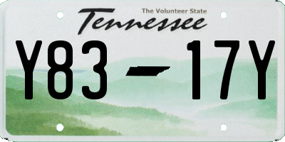 TN license plate Y8317Y
