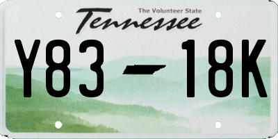 TN license plate Y8318K