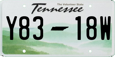 TN license plate Y8318W