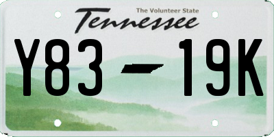 TN license plate Y8319K
