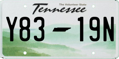 TN license plate Y8319N