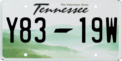 TN license plate Y8319W