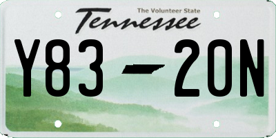 TN license plate Y8320N