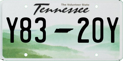 TN license plate Y8320Y
