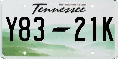 TN license plate Y8321K