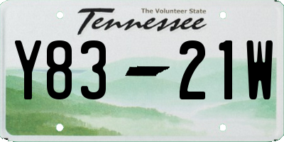TN license plate Y8321W