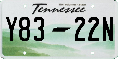 TN license plate Y8322N