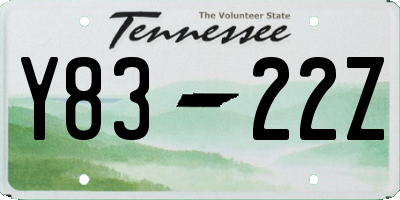 TN license plate Y8322Z