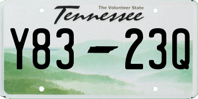 TN license plate Y8323Q