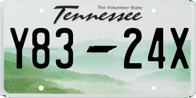 TN license plate Y8324X