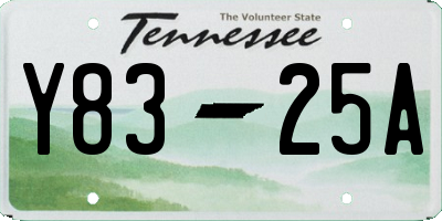 TN license plate Y8325A
