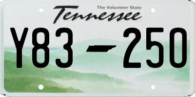 TN license plate Y8325O