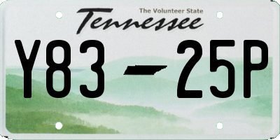 TN license plate Y8325P