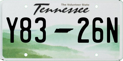 TN license plate Y8326N