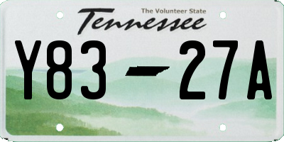 TN license plate Y8327A