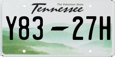 TN license plate Y8327H