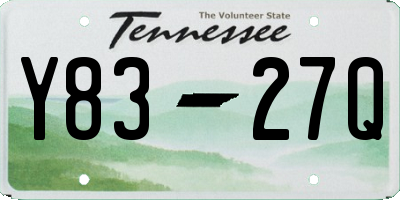 TN license plate Y8327Q