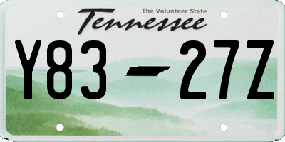 TN license plate Y8327Z