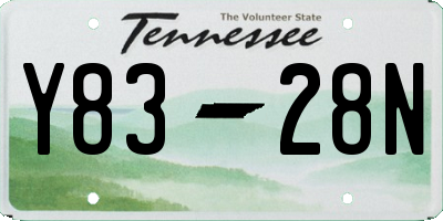 TN license plate Y8328N