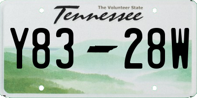 TN license plate Y8328W