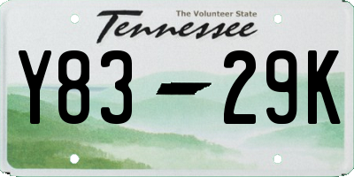 TN license plate Y8329K