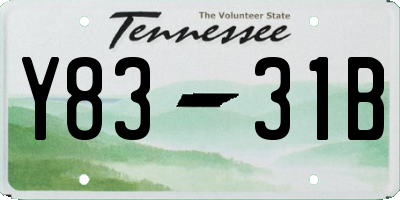 TN license plate Y8331B