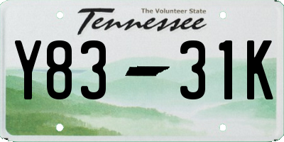 TN license plate Y8331K