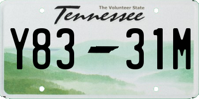 TN license plate Y8331M